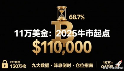 BTC十万美金只是起点！九大核心数据解读9月前后比特币大牛市爆发信号。