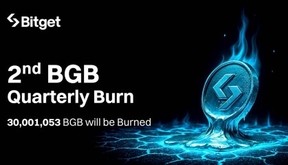 Bitget在今年二季度销毁3000万枚BGB价值1.38亿