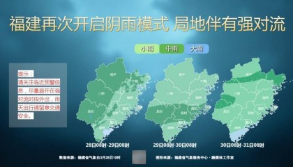 小雨！中雨！大雨！福建未来几天雨雨雨雨雨