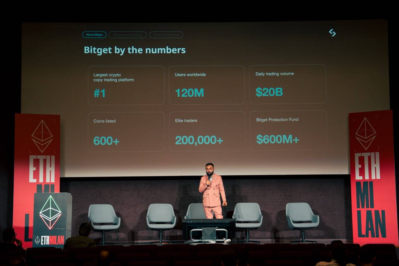 Bitget作为官方赞助商出席米兰ETHMilan 2025